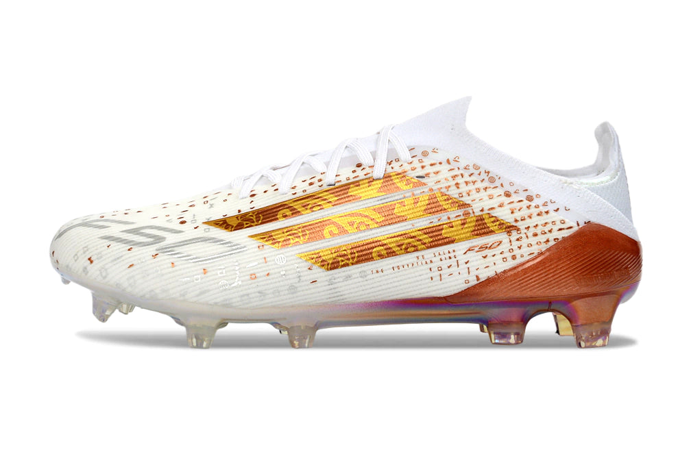 Chuteira Adidas F50 X Campo - Branco/Dourado