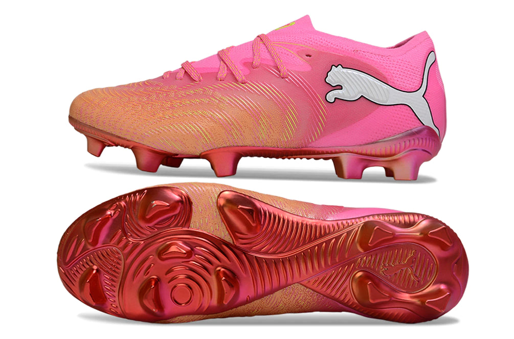 Chuteira Puma Future 8 Ultimate Low Campo FG - Rosa