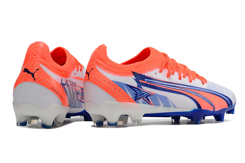 Chuteira Puma Ultra Ultimate Campo FG - Laranja/Azul