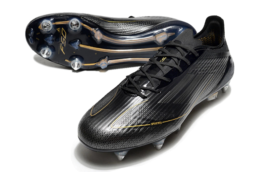 Chuteira Adidas F50 X Campo SG - Preto/Dourado