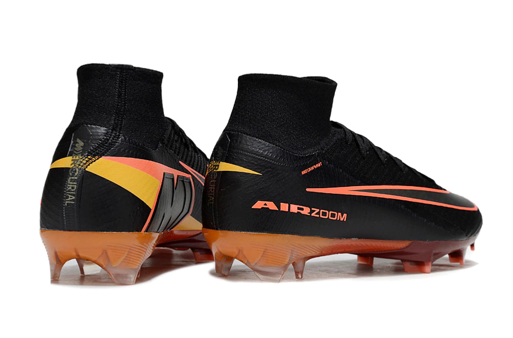 Chuteira Nike Air Zoom Mercurial Superfly 10 Elite Campo - Preto/Laranja