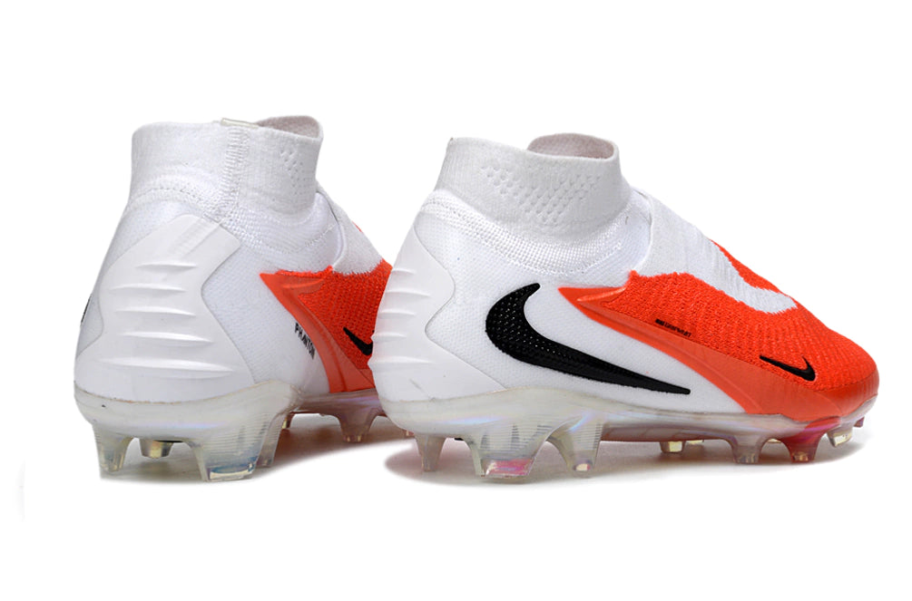 Chuteira Nike Phantom 6 Elite Botinha Campo - Laranja/Branco