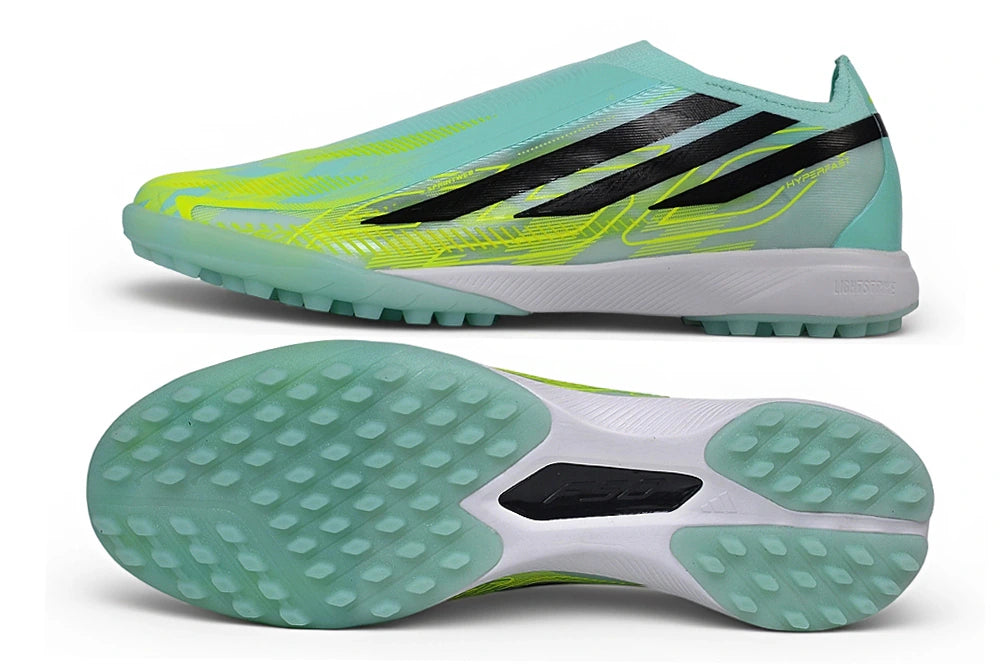 Chuteira Adidas F50 Hyperfast Laceless TF - Verde