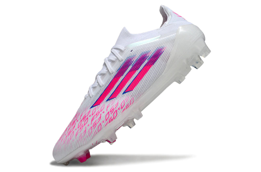 Chuteira Adidas F50 X Campo - Branco/Rosa
