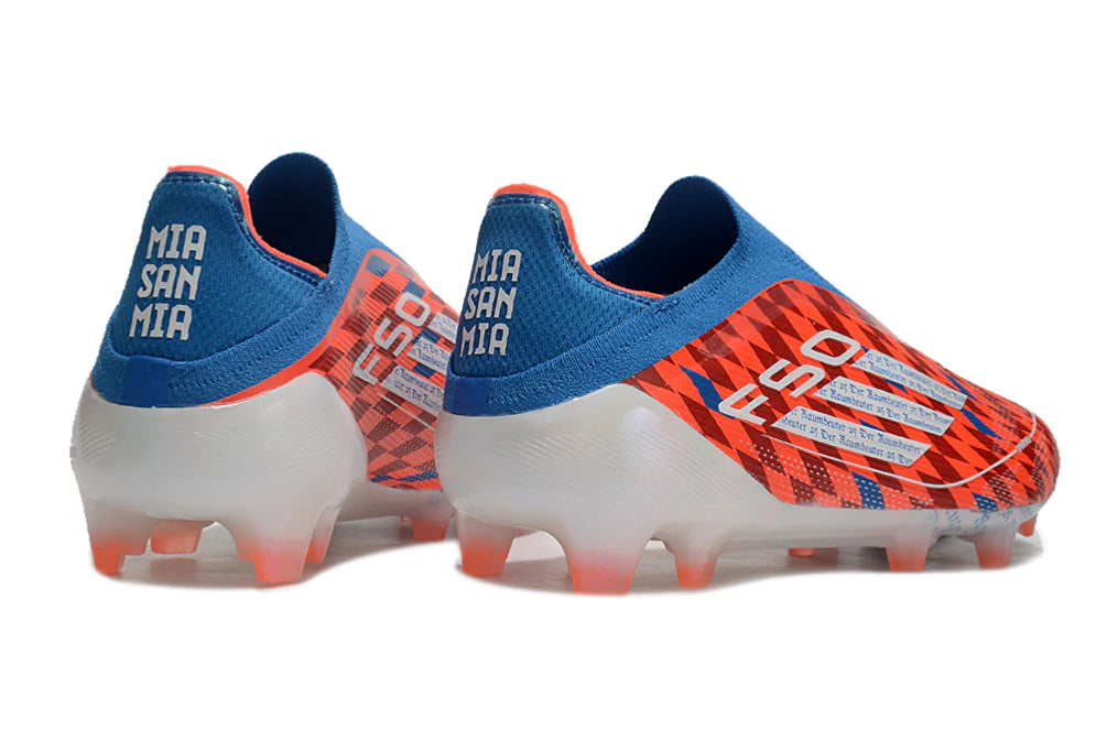 Chuteira Adidas F50 X Laceless Campo - Vermelho/Azul/Branco