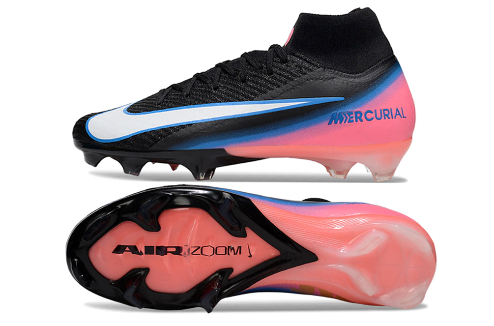Chuteira Nike Air Zoom Mercurial Superfly 10 Elite Campo - Preto/Branco
