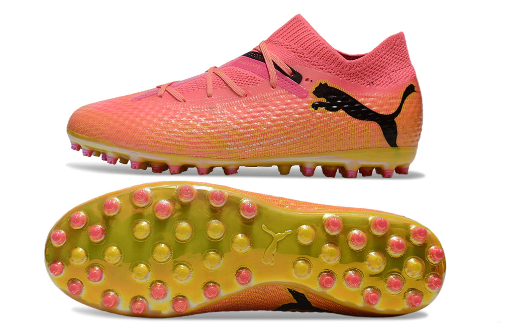 Chuteira Puma Future 7 Match MG - Laranja/Preto