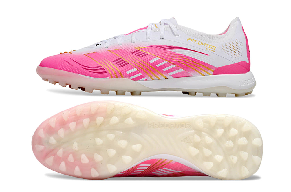 Chuteira Adidas Predator 25 Elite Society - Branco/Rosa