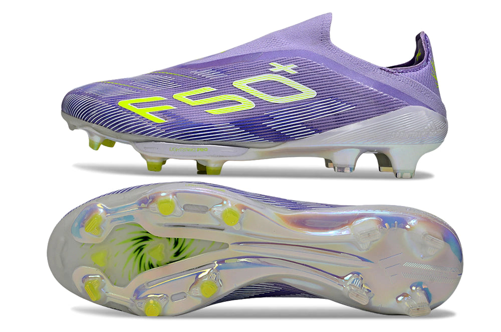 Chuteira Adidas F50 X Laceless Campo - Roxo/Branco