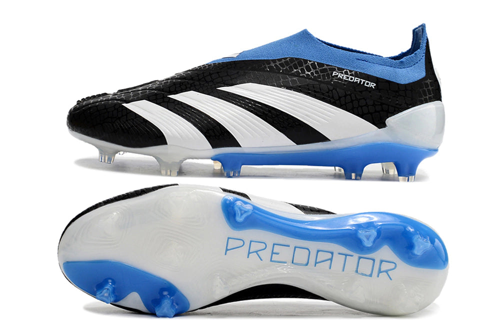 Chuteira Adidas Predstrike Elite Laceless Campo - Preto/Azul