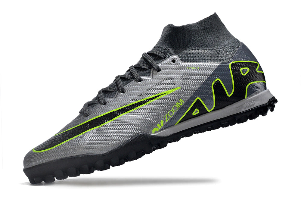 Chuteira Nike Mercurial Superfly 9 Elite Society - Cinza/Verde
