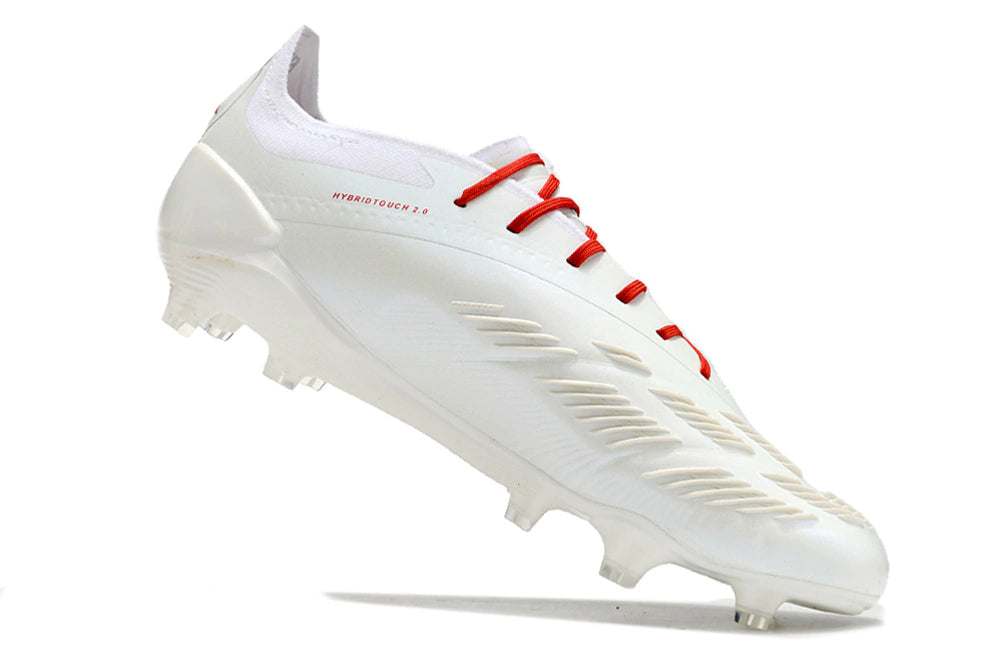 Chuteira Adidas Predator Elite Campo FG - Branco/Vermelho