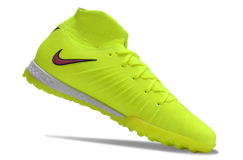 Chuteira Nike React Phantom Luna Elite Society - Verde-/Rosa