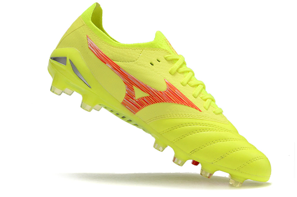 Chuteira Mizuno Morelia Neo 3 Campo FG - Amarelo/Vermelho