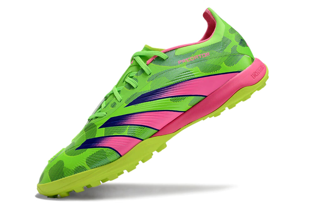 Chuteira Adidas Predator PredStrike Elite Society - Verde/Rosa