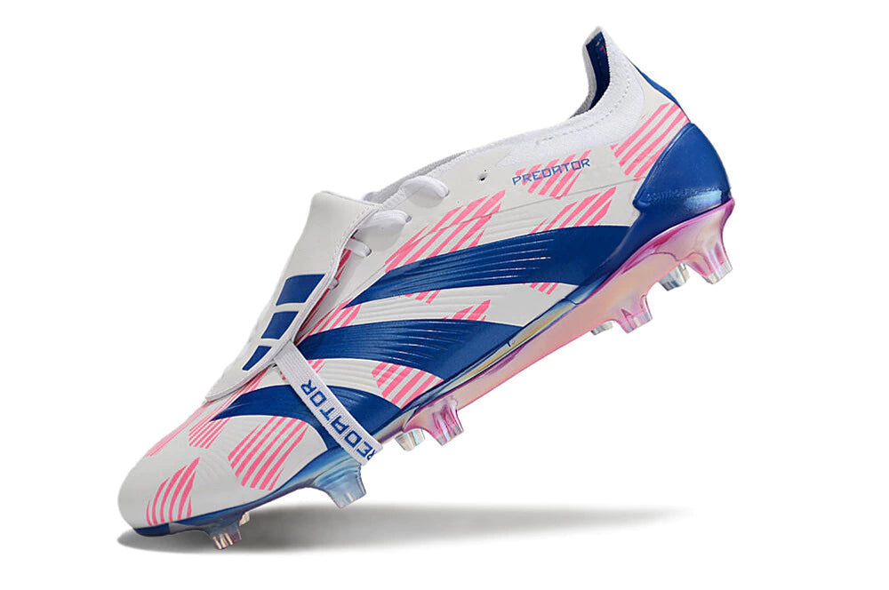 Chuteira Adidas Predstrike Elite Campo - Branco/Azul/Rosa