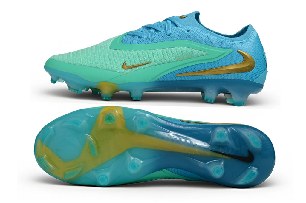 Chuteira Campo NIKE Phantom 6 Elite FG - Azul/Verde