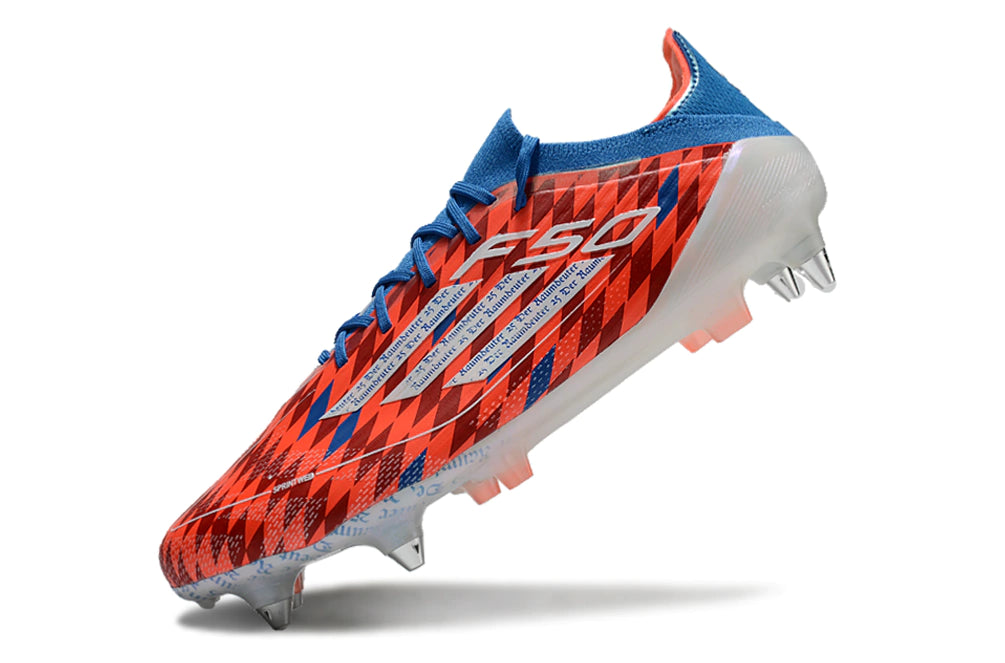 Chuteira Adidas F50 Elite SG - Vermelho/Azul/Branco