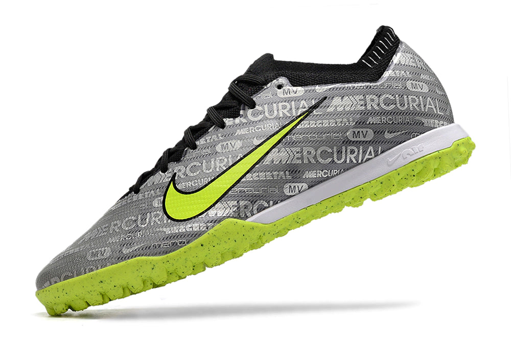 Chuteira Nike Mercurial Vapor 15 Elite Society - Prata/Verde