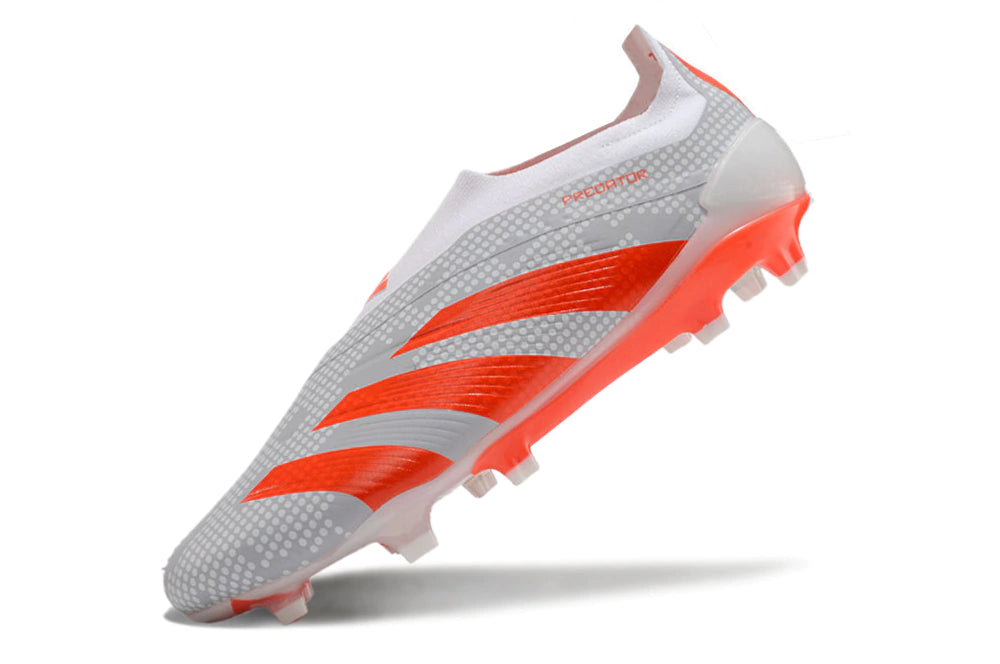 Chuteira Adidas Predstrike Elite Laceless Campo - Branco/Laranja