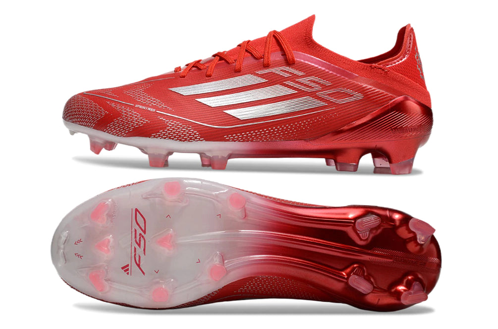 Chuteira Adidas F50 X Campo - Vermelho/Prata