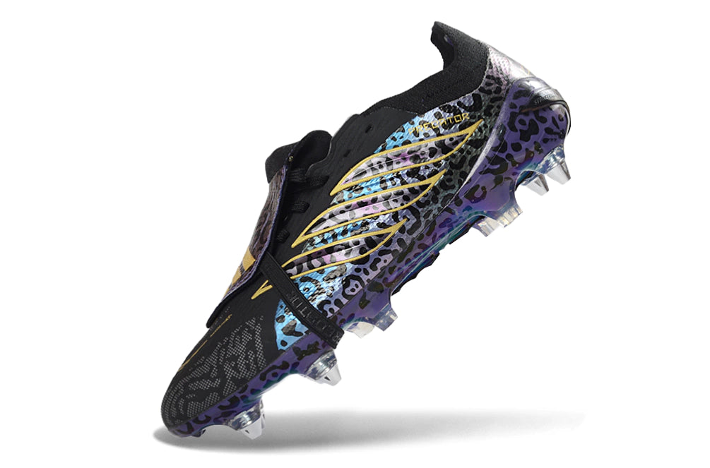 Chuteira Adidas Predator Tongue 26 Elite SG - Preto/Roxo