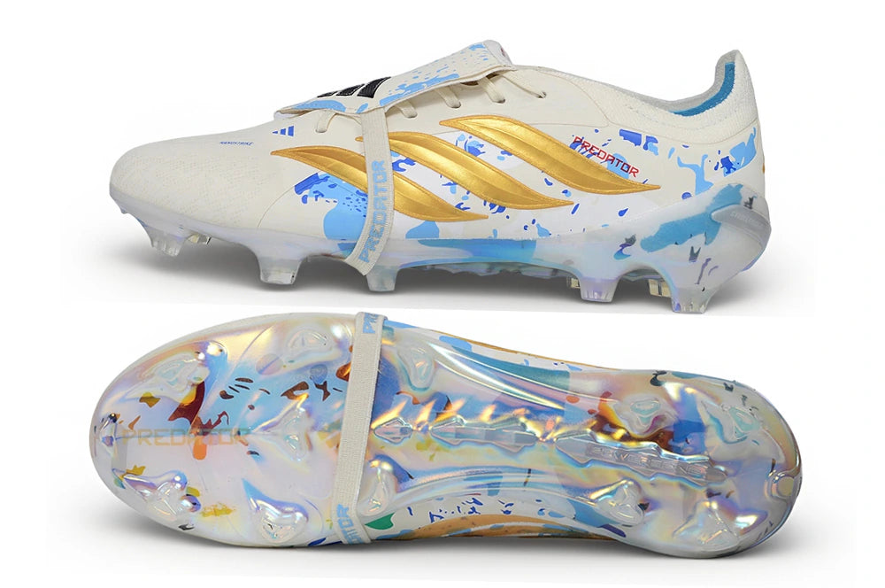 Chuteira Adidas Predator Tongue 26 Elite FG - Branca