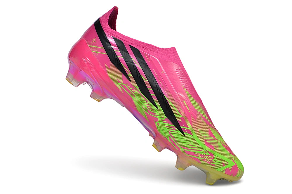 Chuteira Adidas F50 Hyperfast Laceless FG - Rosa