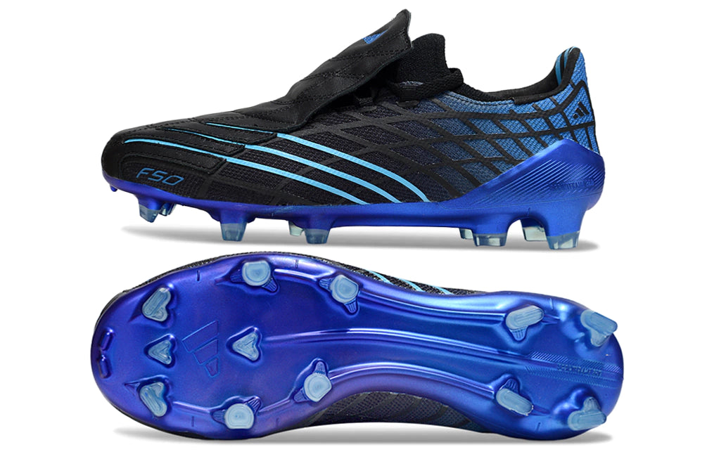 Chuteira Adidas F50 Spider FG - Preto/Azul