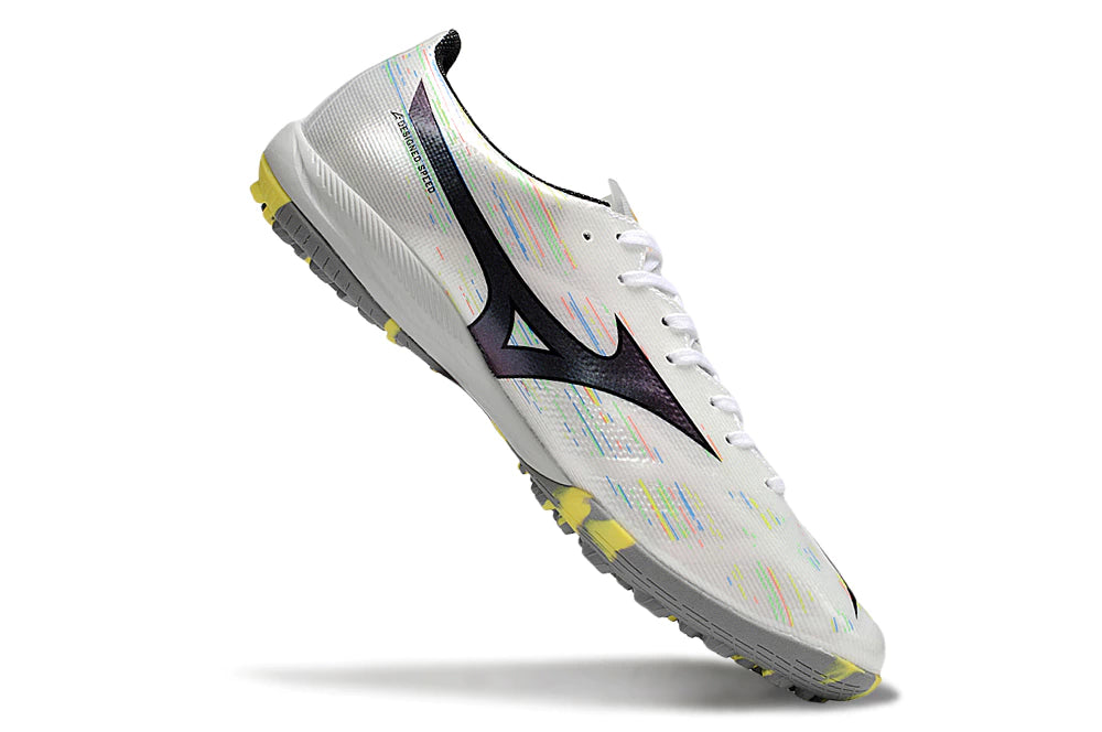 Chuteira Mizuno Alpha Made in Japan Society - Branco/Amarelo