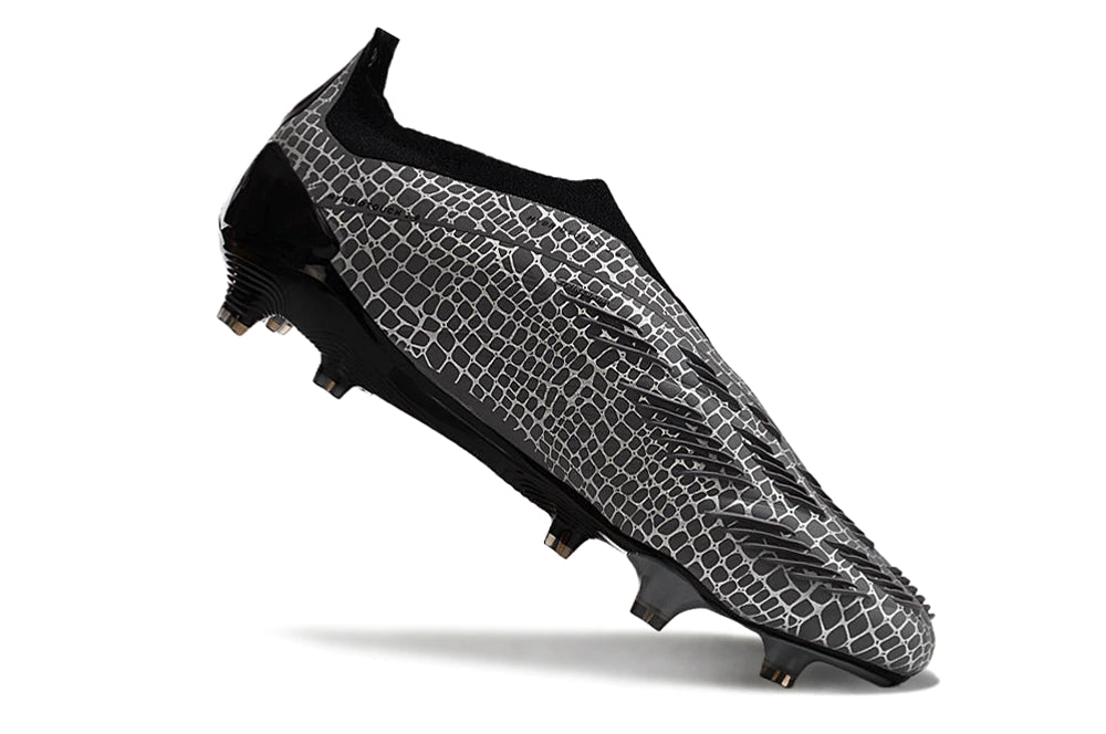 Chuteira Adidas Predstrike Elite Laceless Campo - Cinza/Preto