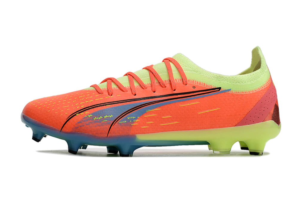 Chuteira Puma Ultra 5 Campo FG - Verde/Laranja