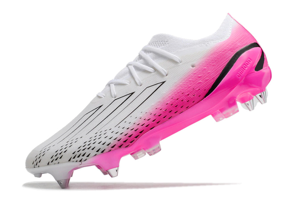 Chuteira Adidas X Speedportal.1 SG - Branco/Rosa