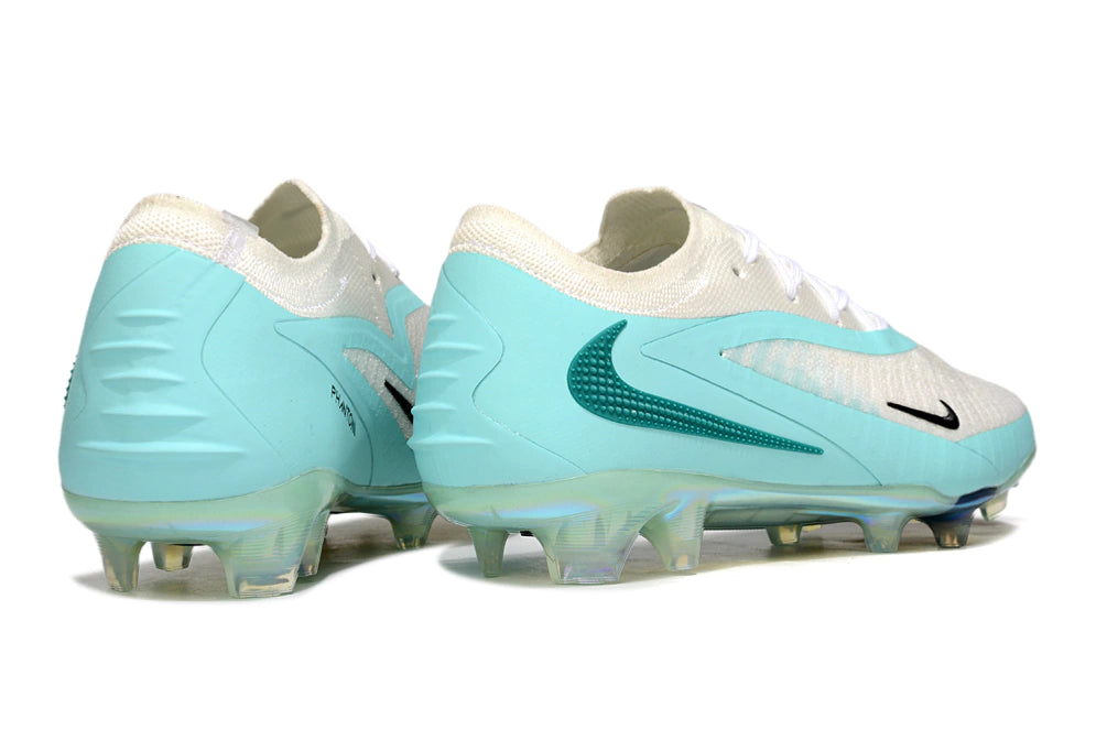 Chuteira Campo NIKE Phantom 6 Elite FG - Branco/Azul