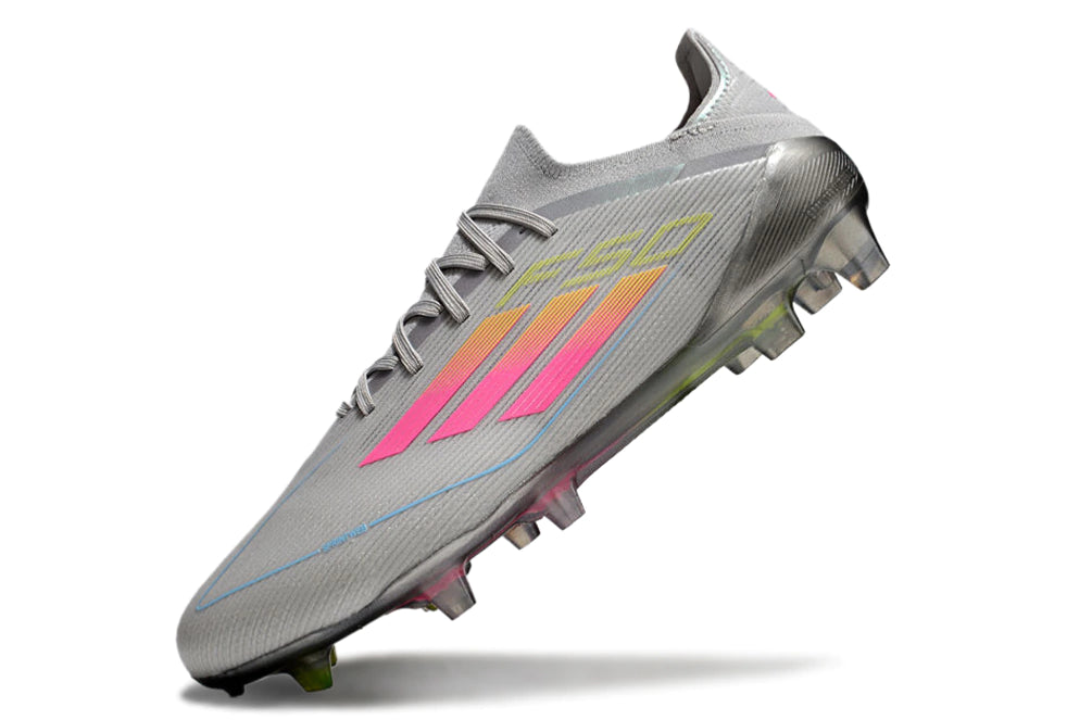 Chuteira Adidas F50 X Campo - Cinza/Rosa