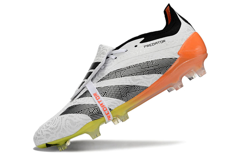 Chuteira Adidas Predstrike Elite Campo - Branco/Laranja/Verde