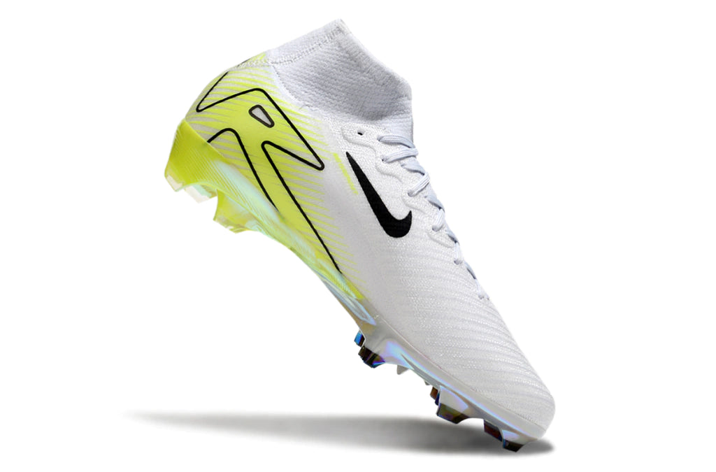 Chuteira Nike Air Zoom Mercurial Superfly 10 Elite Campo - Branco/Verde