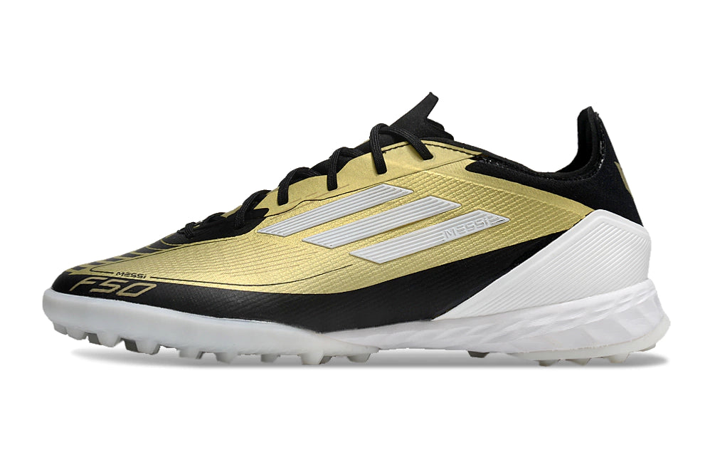 Chuteira Adidas X F50 Pro Society - Preto/Branco/Dourado