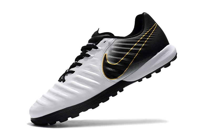Chuteira Nike Tiempo 7 Finale Society TF - Branco/Preto