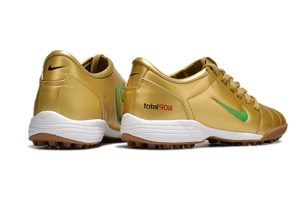 Chuteira Nike Total 90 Society - Dourado/Branco/Verde