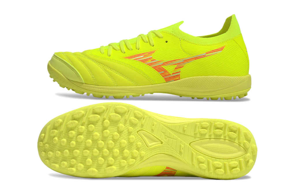 Chuteira Miuzno Morelia Neo Sala β Society - Verde/Vermelho