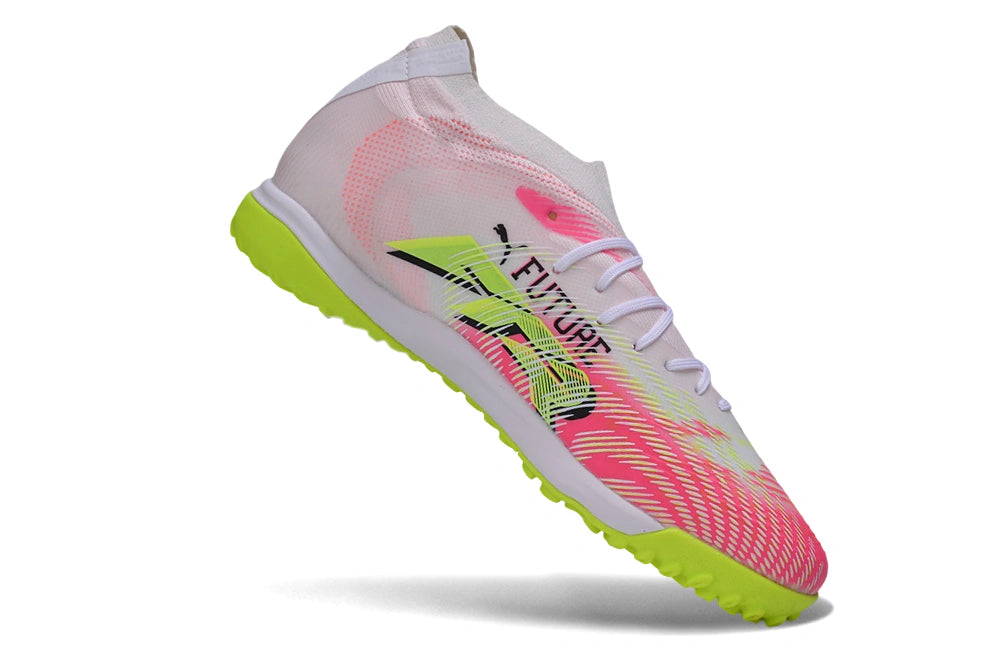 Chuteira Puma Future 9 Ultimate TF - Branco/Rosa