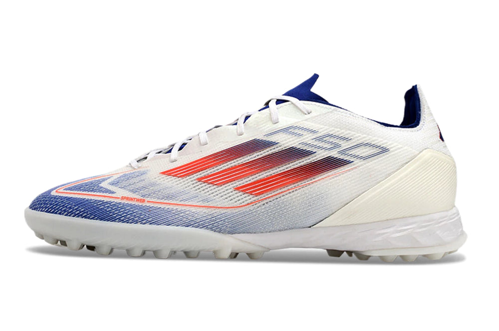 Chuteira Adidas X F50 Elite Society - Branco/Azul/laranja