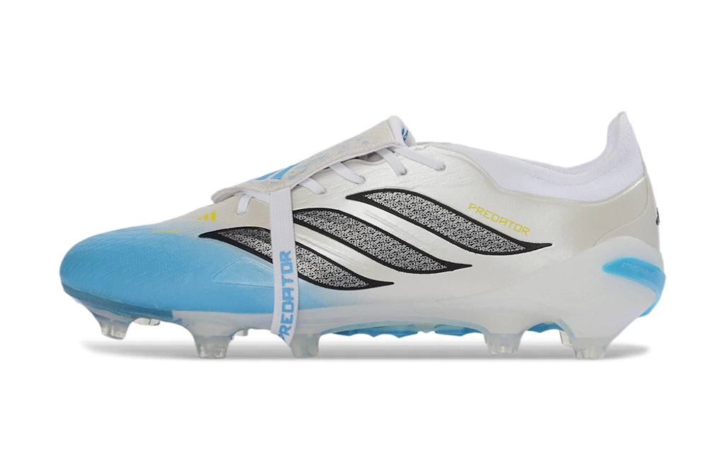 Chuteira Adidas Predator Tongue 26 Elite FG - Azul/Branco