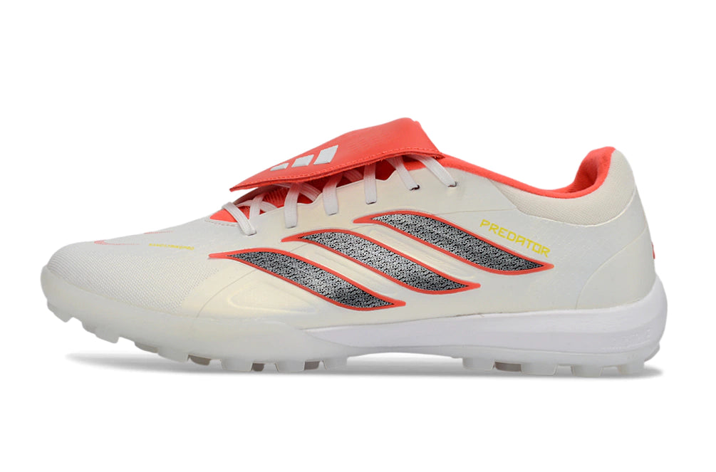 Chuteira Adidas Predator Tongue 26 Society - Branco/Vermelho