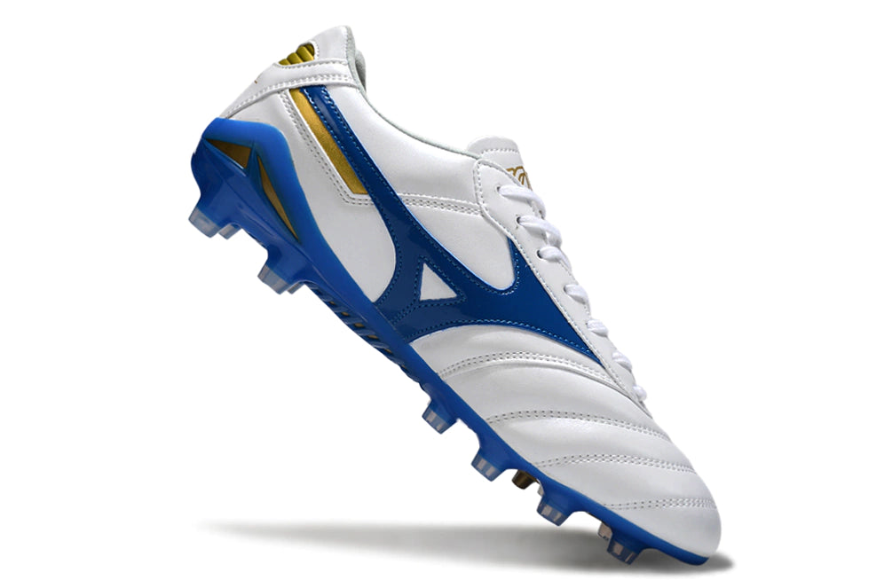 Chuteira Mizuno Morelia Neo Campo - Branco/Azul