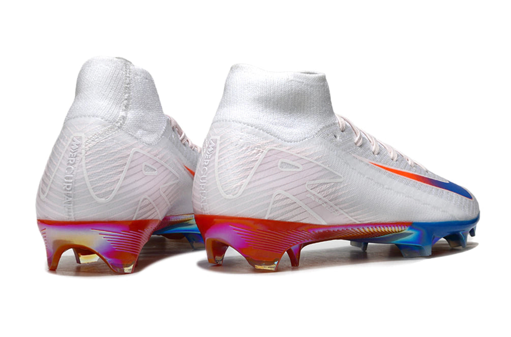 Chuteira Nike Air Zoom Mercurial Superfly 10 Elite Campo - Branco/Rosa