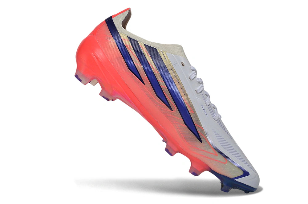 Chuteira Adidas F50 Hyperfast Eltie FG - Branco/Rosa