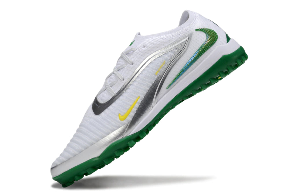 Chuteira Nike Phantom 6 Elite Society TF - Prata/Verde