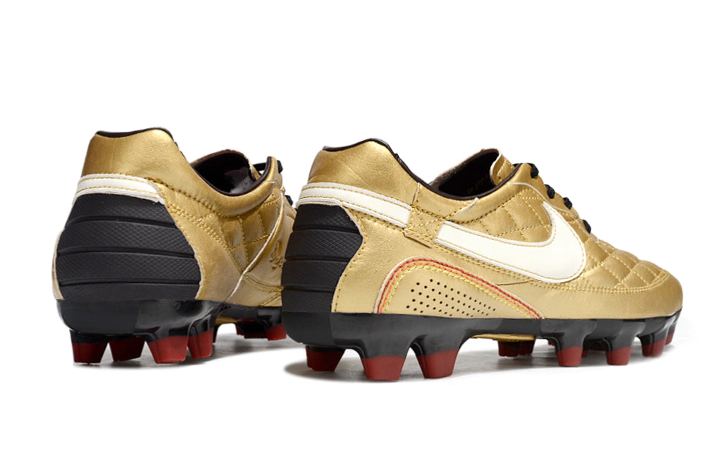 Chuteira Nike Tiempo Legend 10R Elite Campo - Dourado